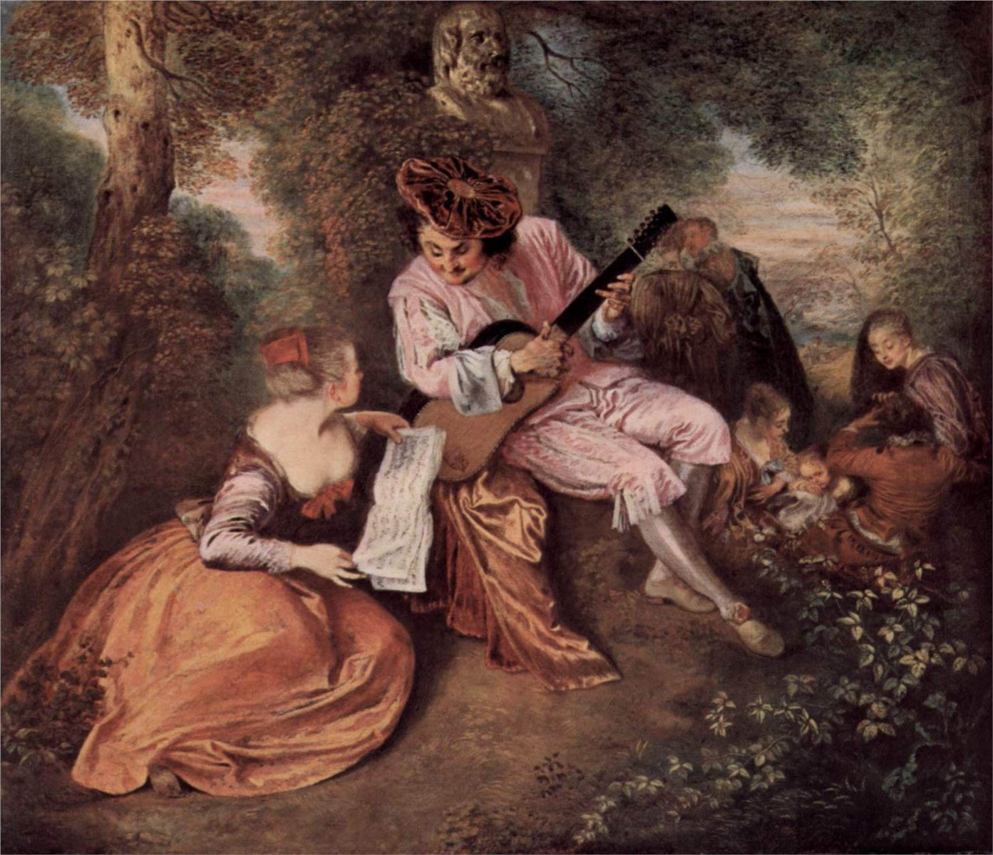 7 The Scale of Love - Antoine Watteau.jpg!HD «Любовная гамма», Антуан Ватто