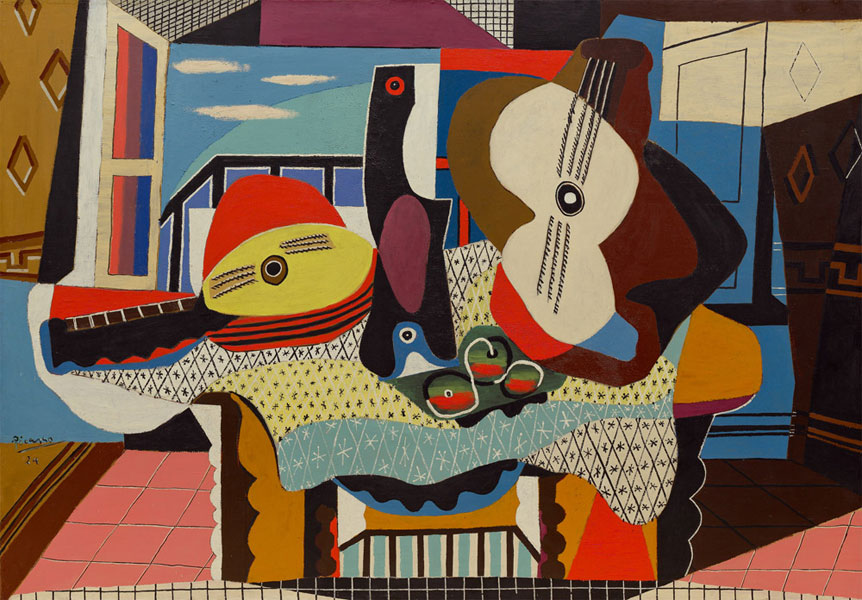 Pablo-Picasso_Mandoline-et-guitare_1924 Пабло Пикассо - Мандолина и Гитара